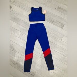 New Wilo Women’s athletic bra and leggings set size S color multi